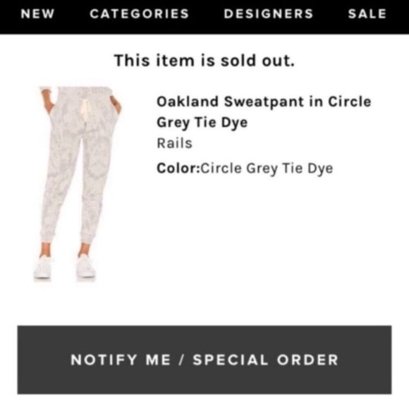Rails Oakland Jogger Pant NEW Circle Gray Tie Dye - Picture 9 of 9
